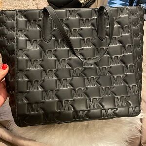 Michael Kors Black Embossed Logo Tote